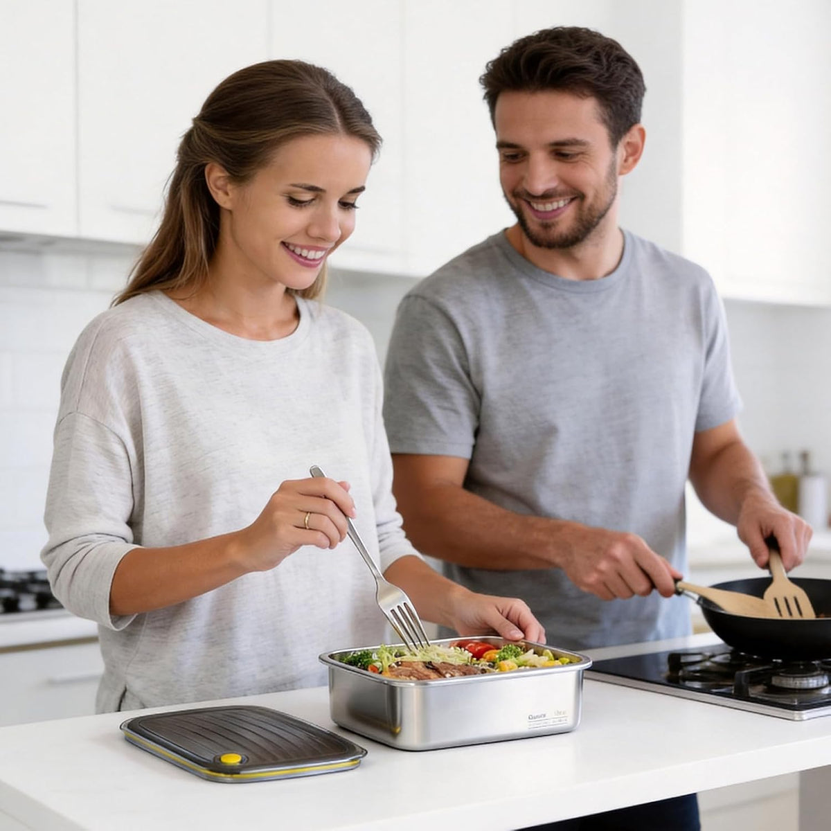 1.5L 304 Stainless Steel Inner Container for Electric Lunch Box, Removable Replacement Tray, Easy to Clean, Eco Friendly and Dishwasher Safe